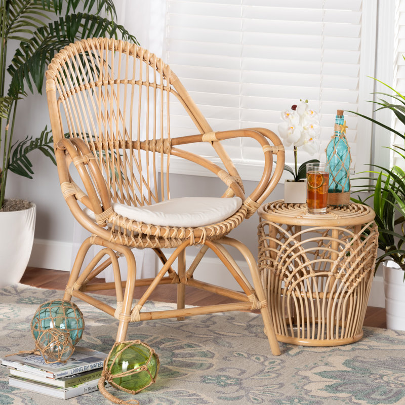 Wide rattan chair sale